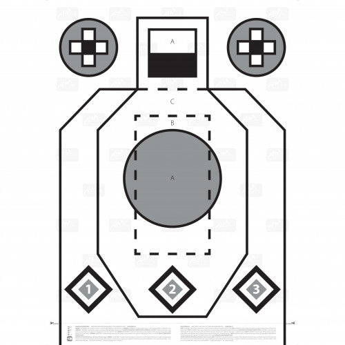 RXQT - RIFLE EXCERCISE/QUALIFICATION TARGET - PAPER - 100 PCS