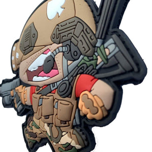 BB Heads Airsoft Player #1 Morale Patch Side View