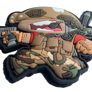 BB Heads Airsoft Player #1 Morale Patch Bottom View