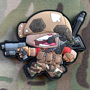 BB Heads Airsoft Player #1 Morale Patch Camouflage background