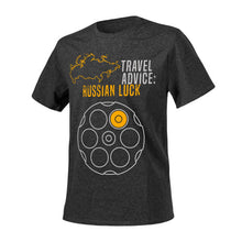 Laden Sie das Bild in den Galerie-Viewer, T-SHIRT (TRAVEL ADVICE: RUSSIAN LUCK)
